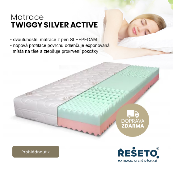 ŘEŠETO Matrace TWIGGY SILVER ACTIVE