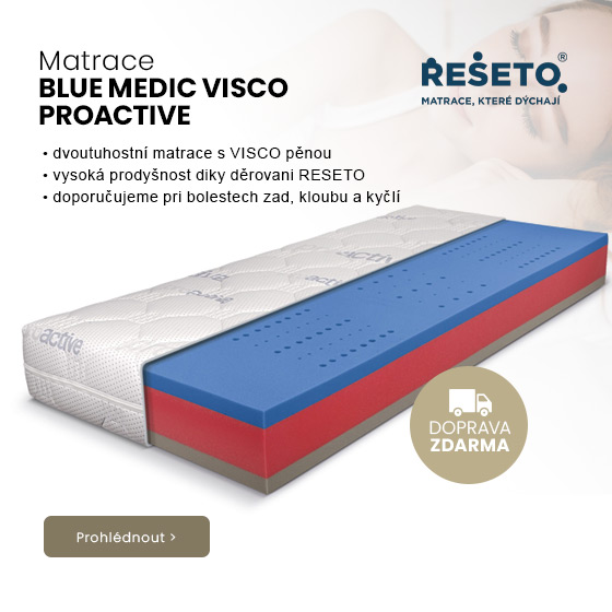 ŘEŠETO Matrace BLUE MEDIC VISCO PROACTIVE